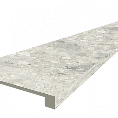 Ступени coliseumgres Брера Уайт фронтальная 620070002482 серый 33x120