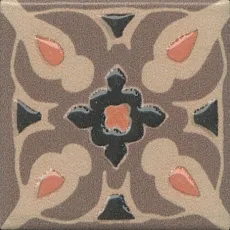 Керамическая плитка вставка анвер 11 коричневый 4,85x4,85